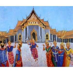  Traditional Thai Dance 1990 by Komi Chen. size 26 inches 