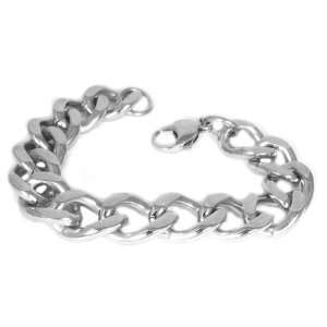  Mens Thick Curb Chain Bracelet   Heavy 8.75 inch Jewelry