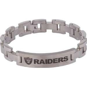    Titanium NFL Football Oakland Raiders Logo ID Bracelet Jewelry