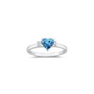   89 Cts Swiss Blue Topaz Three Stone Ring in Platinum 7.0 Jewelry