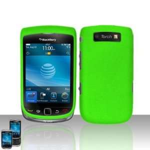  Rubberized Neon Green BlackBerry Torch 9800 Premium Phone 