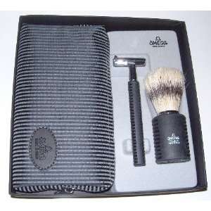   Boar Hair Shaving Brush Set with Trac 2 Razor and Travel Bag   #1135.5