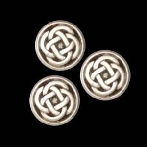  Metal Button 5/8 Celtic Knot Antique Silver By The Each 
