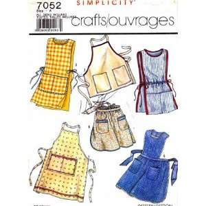  Simplicity 7052 Vintage Sewing Pattern Aprons Bib Full 