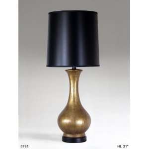  Classic Ball Vase Table Lamp in Rich Sungold Finish 