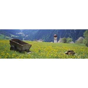  Wheelbarrow in a Field, Austria by Panoramic Images 