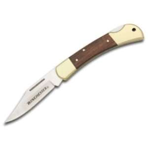 Winchester Knives G1323 Large Lockback Knife with Brown Wood Handle 
