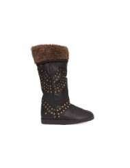 Blink Womens Brown Studded leather Hug Boots